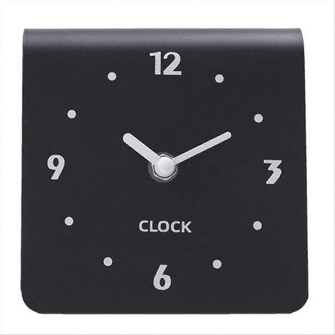 Horloge de bureau silencieuse noire, style rétro simple, pour salon. (1/5)