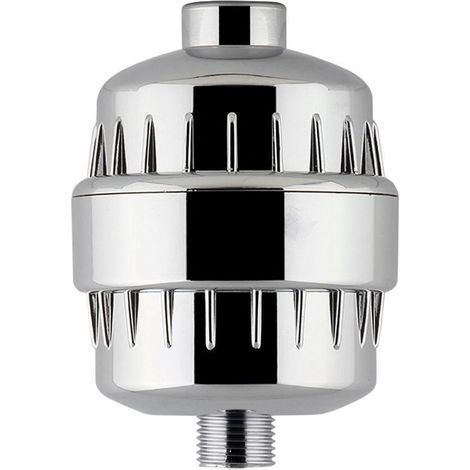Filtre de douche purificateur et adoucisseur d'eau anti-calcaire, cartouche remplaçable 15 étapes à la vitamine C pour purifier le corps, hydrater la peau et les cheveux (1/5)