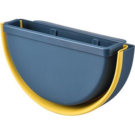 Poubelle pliable de cuisine, poubelle ménagère, salon, salle de bains, toilettes de voiture, panier à papier mural sans poinçon (1/5)