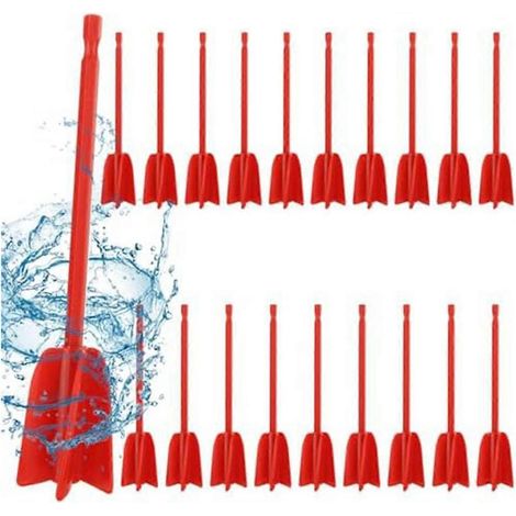 Lot de 20 mélangeurs de peinture pour perceuse, agitateurs de peinture pour perceuse (1/4)