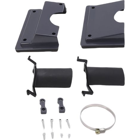 Kit de couverture de ligne de pénétration murale CVC, en plastique fendu AC avec joint souple pour climatiseur intérieur et extérieur gris (1/5)