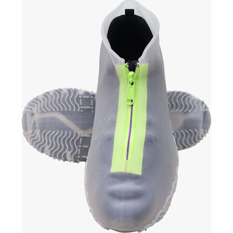 Couvre Chaussures Imperméables, Couvre Chaussures en Silicone Réutilisables avec Semelle Renforcée Antidérapante pour Les Jours Pluvieux et Neigeux pour Hommes, Femmes L (39-42) (1/5)