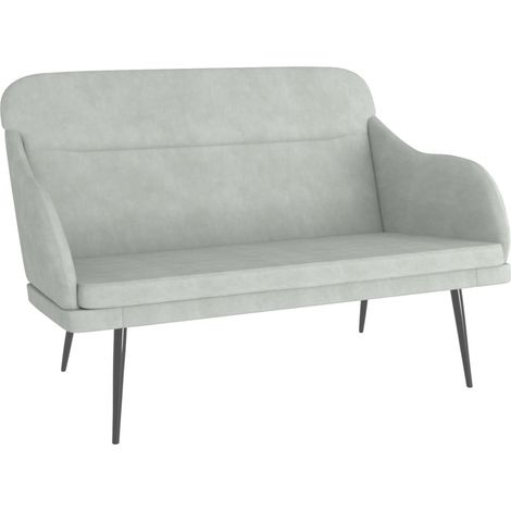 Panca/panca 110 x 76 x 80 cm velluto grigio chiaro 020010643