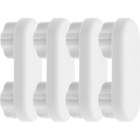 4 Pièces Tampon Abattant Wc en Plastique Blanc Protection les Chocs et Fixation Sécurisée pour Siège et Couvercle de Toilettes, Accessoire Salle de Bain Silencieux (1/5)