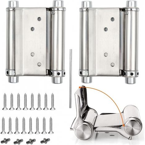 Charnières de Porte Battante Type Saloon – Ressort Inox 15kg 76mm 2 (1/5)