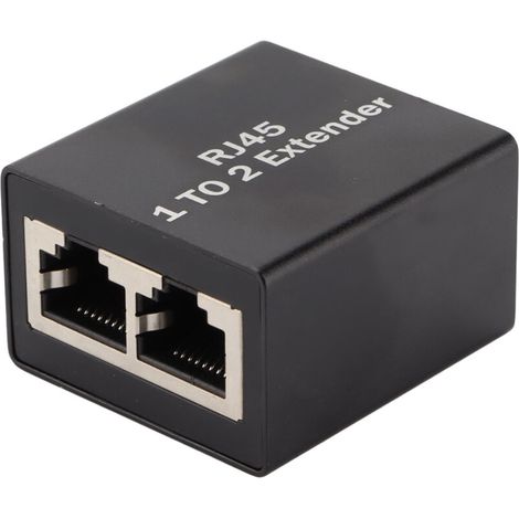 RJ45 Dual-Ethernet-Adapter, 1-zu-2-Netzwerkanschluss-Splitter, Internet-Steckdosenverlängerung (1/5)