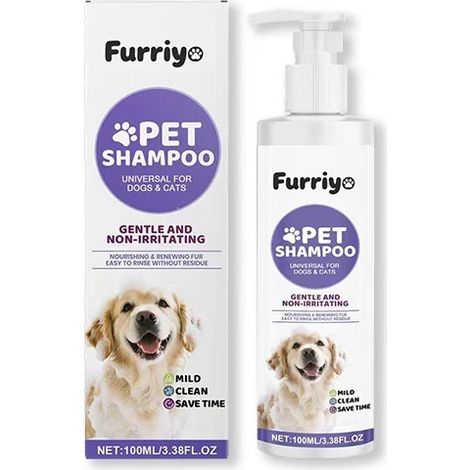 Furriyo Haustiershampoo reinigt und pflegt das Fell sanft und macht es weich, sodass das Fell Ihres Haustieres glatt und gesund aussieht. (1/5)