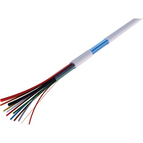 Câble de sécurité 6 conducteurs Blindé, section de fils 2 x 0,75 mm², 4 x 0,22 mm², gaine en Chlorure de polyvinyle ( Prix pour Bobine de 100 Mètres )