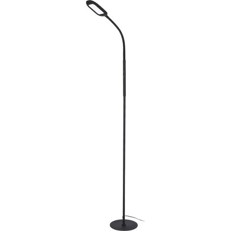 Lampadaire LED Commande à distance et tactile Lampe de lecture sur pied à haute luminosité 4 températures de couleur avec variateur en continu Détachable gratuitement pour chambre à coucher, salon, bu