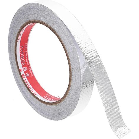 1 rouleau de ruban adhésif en fibre de verre et feuille d'aluminium résistant à la chaleur pour la réparation de pipelines-2000X1.5cm-Silver (1/3)