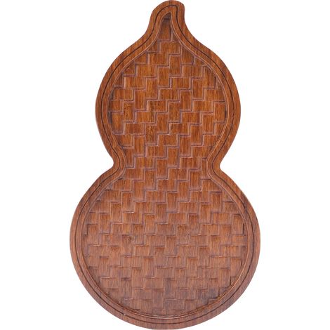 Plateau à thé en forme de gourde, petit plateau de service multifonctionnel pour la maison et le bureau, 30 x 17,6 cm (1/5)
