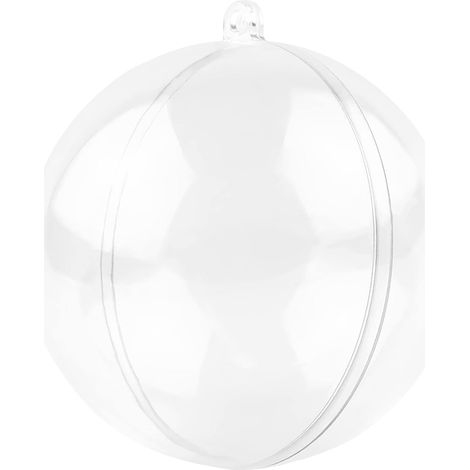 20 Pièces Boules de Noël Transparentes à Remplir 8cm, Boule de Noël en Plastique, Idéal DIY Decoration pour Sapins de Noël (1/5)