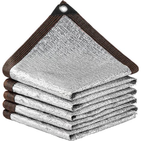 Aluminet 3 x 6 m Sonnensegel, Sonnenschutz mit Ösen, für Garten, Pflanzenschutz, Gewächshaus, Hühnerstall, Hundezwinger