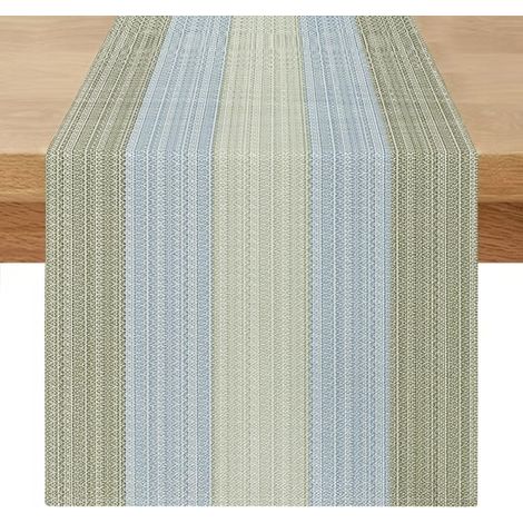 Chemin de Table Lin Turquoise 40×140 cm