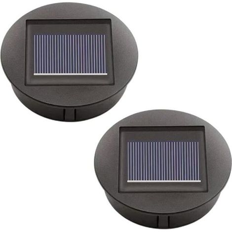 Lot de 2 lampes solaires de rechange avec LED - Panneau solaire - Couvercle de rechange - Pour éclairage extérieur (1/5)