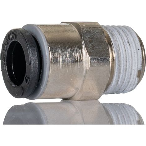 Adaptateur droit fileté hydraulique Legris LF3000 vers Enfichable 6 mm R 1/8 Mâle ( Prix pour Paquet de 5 )