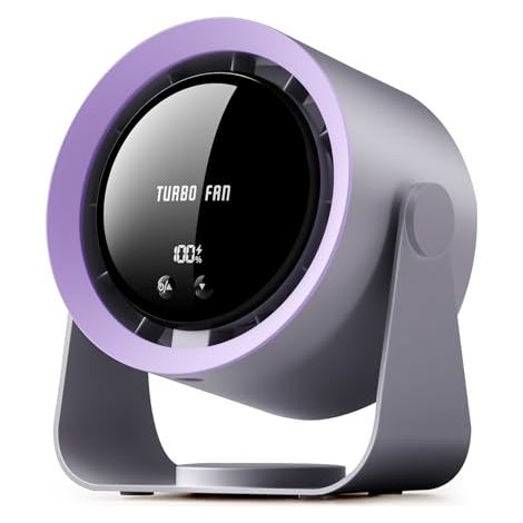 [NEVER USED] Desk Fan, USB Desktop Fan with LED Display & Long Battery Life, 100 Speeds, 90° Adjustable Head Tilt, 3-in-1 Powerful Table Fan for Bedroom, Kitchen, Office, Home,Camping (Dark Gray)     