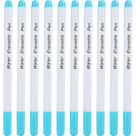 10 pièces Marqueur Tissu Effaçable à l'Eau, Outil de Couture DIY, Stylo pour Traçage Bleu (1/5)