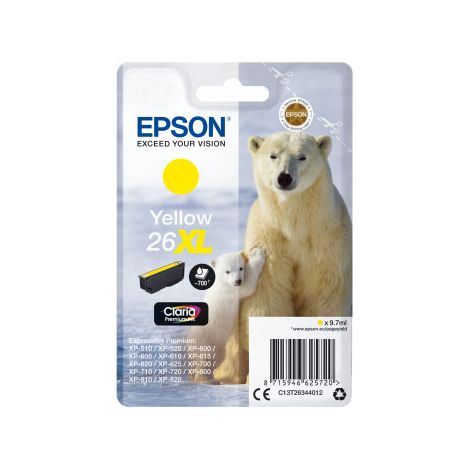 Epson Polar bear C13T26344012 cartouche d'encre 1 pièce(s) Original Rendement élevé (XL) Jaune (1/3)