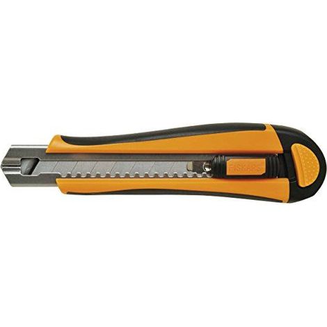 Cúter ergonómico profesional Fiskars naranja de 18 mm (1/2)