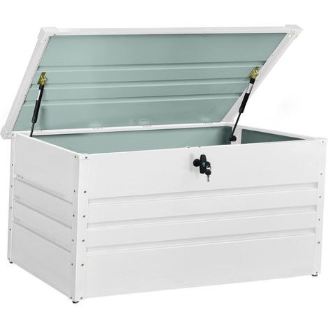 BAULE DA ESTERNO CM 132X60 H. 62 ACCIAIO BIANCO