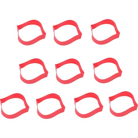 Lot de 10 bandes de protection pour pieds de chaise d'enfant, élastiques et flexibles en TPE pour chaises de classe, rouges (épaisseur 1,0 mm) (1/5)
