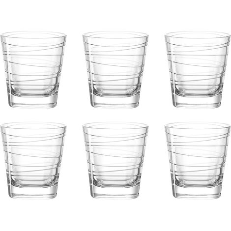 Lot de 6 verres à eau lavables au lave-vaisselle Motif rayures 250 ml (1/5)