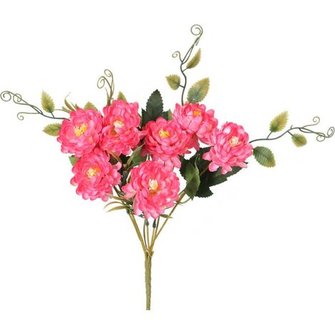 Un bouquet de 7 œillets d'Inde roses avec accessoires (1/5)