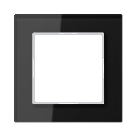 Jung Marco de vidrio 1 vez, A CREATION, negro, montaje vertical y horizontal AC 581 GL SW