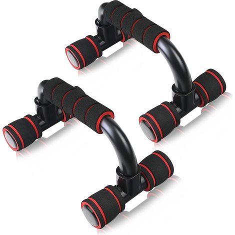 Poignées de Pompe, 1 Paire Antiglissante Push Up Bars, Poignées d'appui Accueil Salle de Gym Exercise de Formation, pour Musculation des Bras Épaules Poitrine Dos Triceps Pectoraux (1/5)