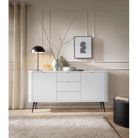 AX LIVING Schubladenschrank Kommode Salvia KS168 168 cm Breite, Weiß