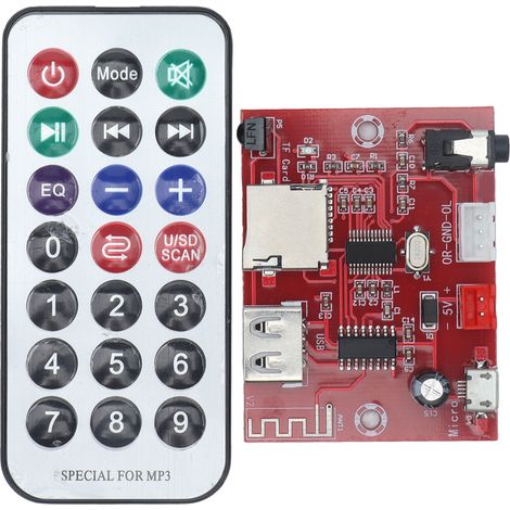 Carte de décodage audio Bluetooth XHA253 avec module de lecture pour clé USB et carte mémoire, télécommande incluse. (1/5)