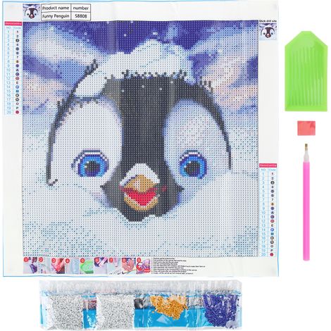 Kit de peinture diamant fait main motif animal mignon pour décoration murale maison (1/5)
