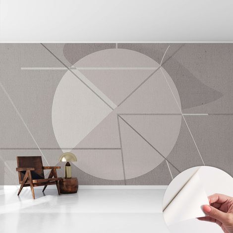 Carta da parati autoadesiva - Fotomurale adesivo - soggiorno moderno - resistente - Geometria astratta 416x254 cm (1/5)