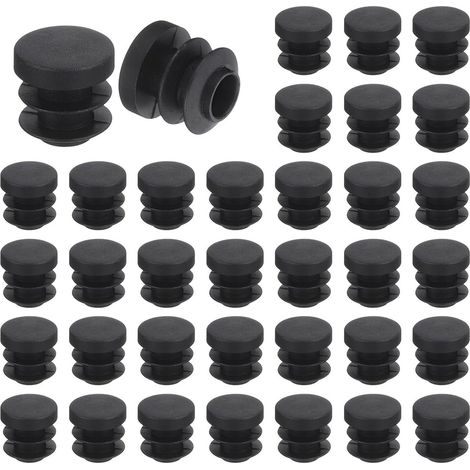 32 pièces - Patins de protection pour pieds de meubles - 16 mm - Bouchons ronds en plastique - Pour carrelage en bois