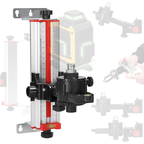 Support de niveau laser réglable en alliage d'aluminium robuste avec adaptateur de vis universel 1/4 pouce à 5/8 pouce, 400 mm. (1/5)