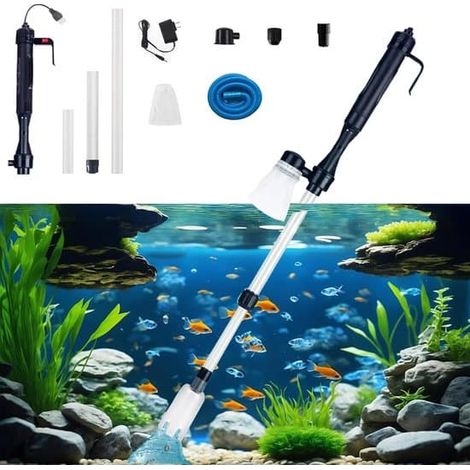 Changeur d'eau électrique pour aquarium, pompe à eau, laveur de sable, tuyau de changement d'eau pour aquarium, aspirateur de nettoyage, alimentation électrique pour siphon. (1/3)
