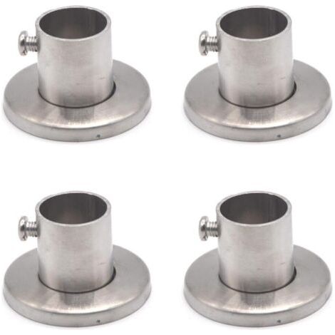 Support de barre de placard en acier inoxydable 304, support à bride pour prises de poteau de placard, convient pour les tuyaux de placard jusqu'à 25 mm de diamètre, vis incluses