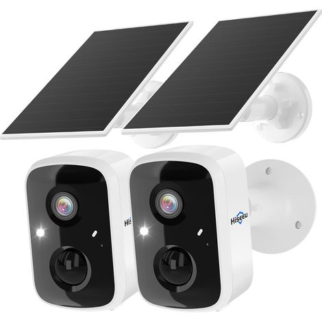 2 Pack 100% Wireless 3K 4MP Outdoor Security Solar Camera, Indoor WiFi Surveillance for Home Security, Motion Detection (1/5)