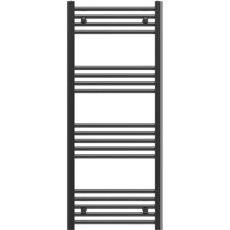 Radiateur Sèche-Serviettes Salle de Bain Granitan Breno 50x120 cm Noir 482W Raccordement Bas ціżej (1/4)