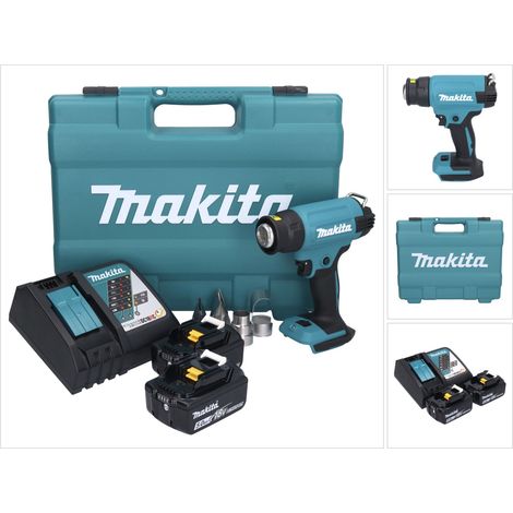 Makita DHG 181 RTK Pistolet air chaud sans fil 18 V 150 - 550C + 2x Batterie 5,0 Ah + Ladegert + Coffret (1/5)