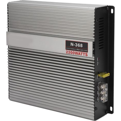 Amplificateur de voiture 12V 2200W Argent Universel Haute Puissance pour Autoradio Subwoofer Système Audio Auto (1/5)