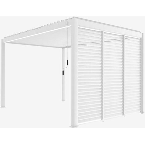 Pérgola bioclimática 3x4m de aluminio + 3 persianas de 1m (1/5)
