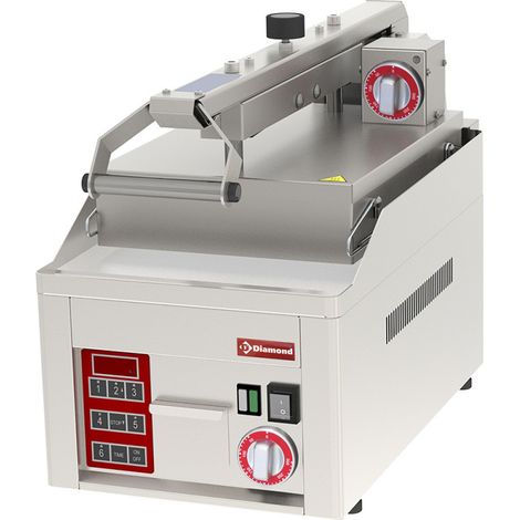 Grill Clam lisse, chromée, 2x 230/1V - Diamond