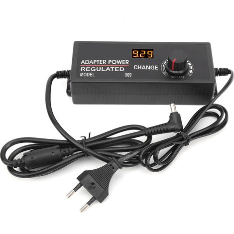 Régulateur de tension CC 9-24 V 5 A avec alimentation réglable et prise secteur 110-240 V. (1/5)