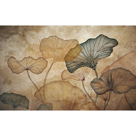 Papier peint panoramique - Feuilles - 130 cm x 81 cm (1/2)