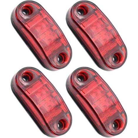 4pcs LED side sign Light 12V / 24V avant et arrière lampe indicateur étanche position sidelight pour caravane, fourgon, camion, remorque, voiture, bateau de bus, rouge