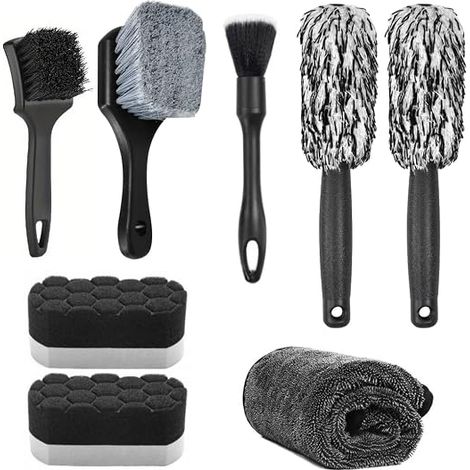 Kit de Nettoyage Jantes Voiture avec Brosses (1/5)