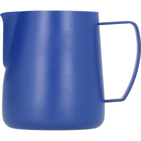 Verseuse à café en acier inoxydable 400 ml avec bec verseur anti-goutte, idéale pour mousser le lait et préparer des lattés en cuisine. (1/5)