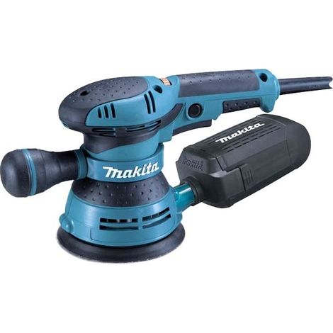 Makita – Ponceuse orbitale 125mm – Puissance 300W – Vitesse 4000-12000 tr/min – Fixation auto-agrippante – Pour bois dur et teck